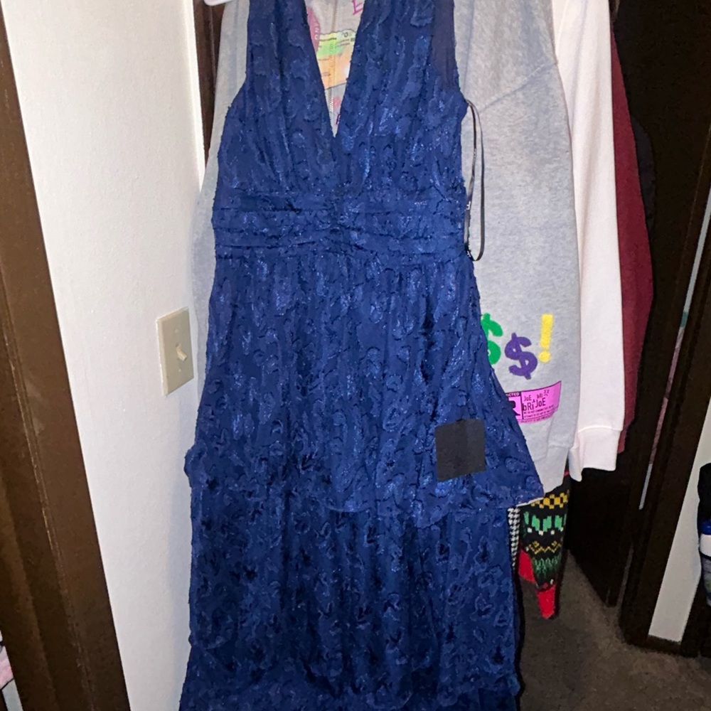Lulu's Deep Blue Lace Dress
